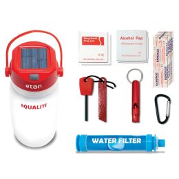 Eton NAQUALITE AquaLite Solar-Powered Lantern and Water Bottle with Emergency Essentials