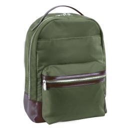 15 in. Parker Nylon Dual Compartment Laptop Backpack&#44; Green