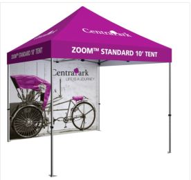 Orbus ZM-TNT-3Mx3M-FLL-WLL-G Zoom Economy & Standard 10 Popup Tent Full Wall - Printed Graphic