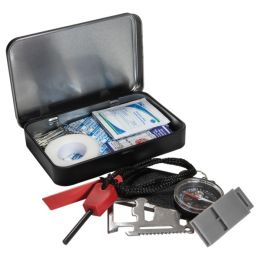 Life Gear 41-3803 First Aid Survival Kit - Essentials Tin Case