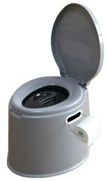 Playberg QI003241 14 x 17 x 16 in. Portable Travel Toilet for Camping & Hiking&#44; Grey