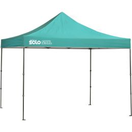 Quik Shade  SOLO100 10 x 10 ft. Straight Leg Canopy&#44; Turquiose Cover - Gray Frame