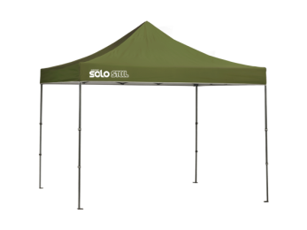 Quik Shade 167549DS SOLO100 10 x 10 ft. Straight Leg Canopy&#44; Olive Cover - Gray Frame