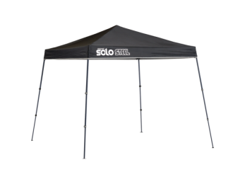 Quik Shade 167558DS SOLO50 9 x 9 ft. Slant Leg Canopy&#44; Black Cover - Gray Frame