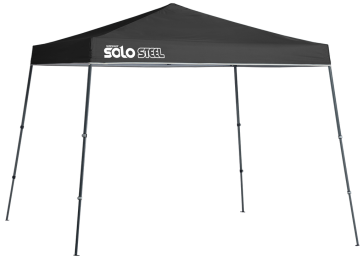 Quik Shade 164296DS SOLO72 11 x 11 ft. Slant Leg Canopy&#44; Black Cover - Gray Frame