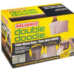 Reliance  Double Doodie Toilet Waste Bag with Bio-Gel for Camping