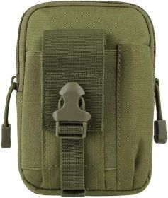 Outdoor Men Waist Pack Bag Pouch Waterproof Tactical Military Sport Hunting Belt Nylon Mobile Phone Bags Travel Tools(Army green)