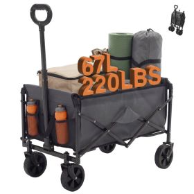 Foldable Trolley, With Wheels, Foldable, Large Capacity, 330 Pounds, Multi-functional Trolley, Heavy-duty Design, With Elastic Handles (Option: Grey  5in)