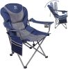 Outdoor Reclining Camping Chair 3 Position Folding Lawn Chair Supports 350 lbs