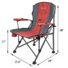 Portable Folding Chair Outdoor Picnic Patio Camping Fishing Chair w/ Cup Holder
